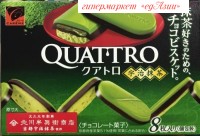 Печенье в шоколаде и глазури из чая матча "Quattro", 50.7 гр