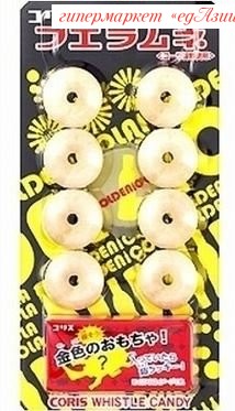 Свистящие конфеты с игрушкой "Золотая Кола" Coris  Whistle Ramune Candy, 34 гр