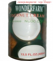 Кокосовые крем WonDerFarm (крем,23% жирности), 400 мл