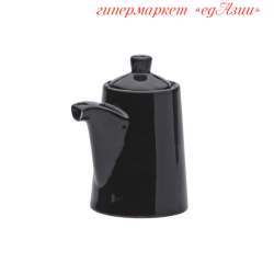 Соусник черный керамика (Бутылка для соуса), 150 мл