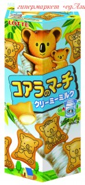 Печенье "Koala`s March" с молочной начинкой "Lotte", 37 г