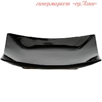 Тарелка квадратная 21,5*21,5 см (черная керамика)