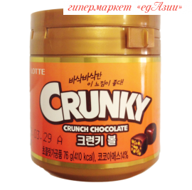 Конфеты шоколадные CRANKY хрустящие с воздушным рисом, 76 г