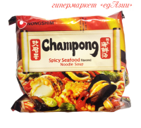 Лапша "Нонгшим" CHAMPONG острая с морепродуктами, 130 г