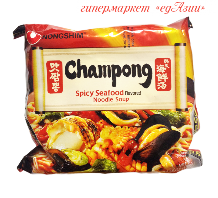 Лапша "Нонгшим" CHAMPONG острая с морепродуктами, 130 г
