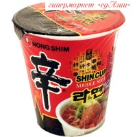 Лапша Nongshim Шин Рамён острая, быстрого приготовления в стакане, 75 г