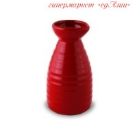 Бутылка для саке красная 200 мл. в.12 см. 23783/PT215