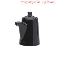 Соусник черный керамика (Бутылка для соуса), 150 мл