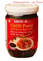 Чили паста с соевым маслом "нам прик пао" AROY-D, 260 гр