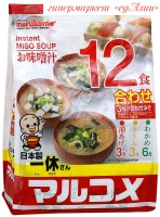Мисо-суп быстрого приготовления "Marukome", Ассорти  12 порций